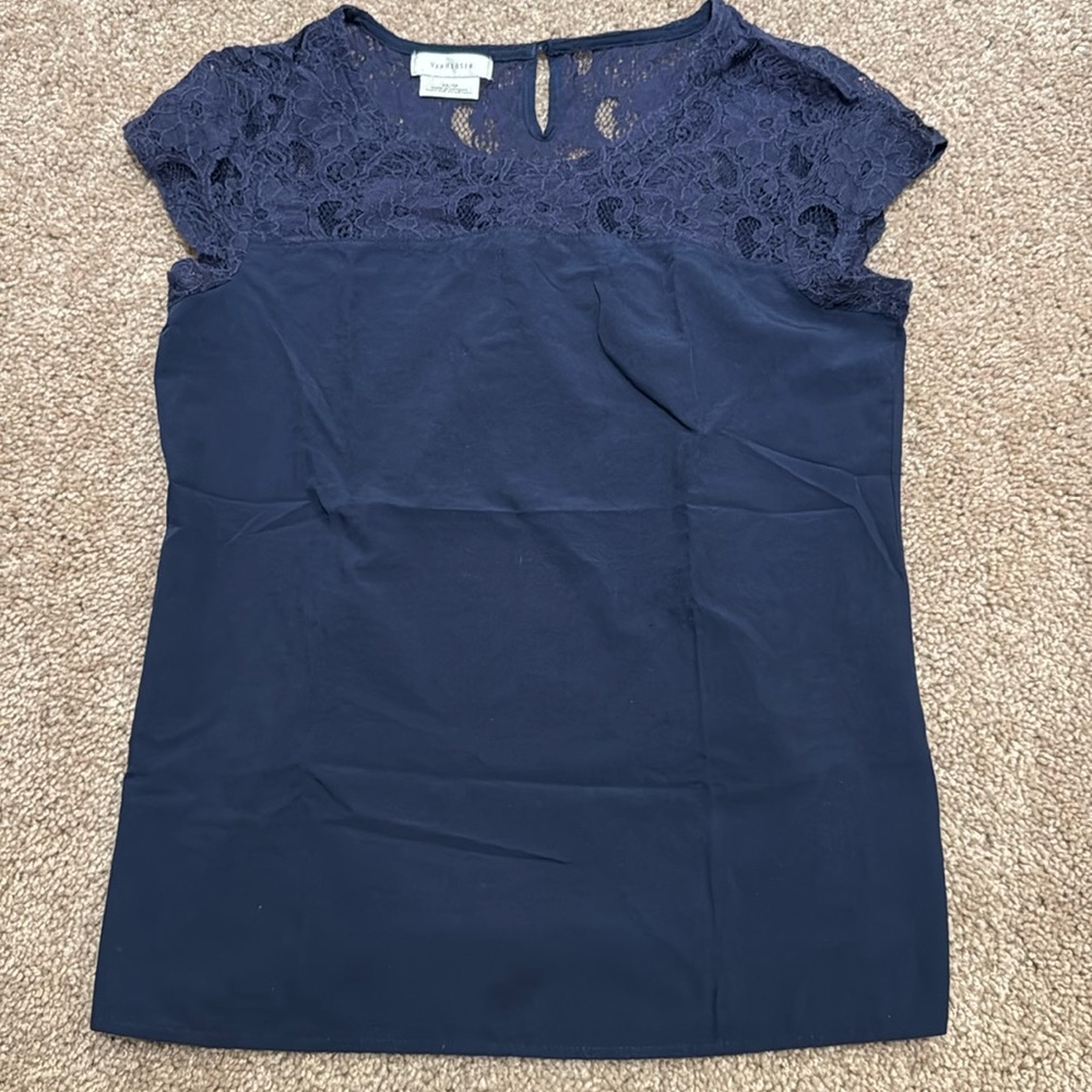 Van Heusen Navy Lace Blouse